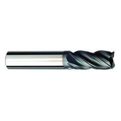 3/16" Dia. - 5/8" LOC - 2" OAL - .015 Radius 4 FL Carbide S/E HP End Mill-AlTiNx - Top Tool & Supply