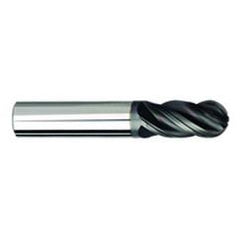 3/4" Dia. - 4" OAL - AlTiNX CBD-Ball End HP End Mill-4 FL - Top Tool & Supply