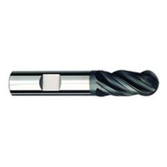 1/2" Dia. - 3" OAL - AlTiNX CBD-Ball End HP End Mill-4 FL - Top Tool & Supply