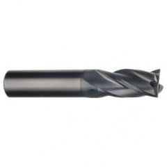 5/16 Dia. x 4 Overall Length 4-Flute Square End Solid Carbide SE End Mill-Round Shank-Center Cut-Uncoated - Top Tool & Supply