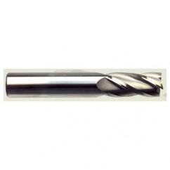 10mm Dia. x 70mm Overall Length 4-Flute Square End Solid Carbide SE End Mill-Round Shank-Center Cut-TiN - Top Tool & Supply