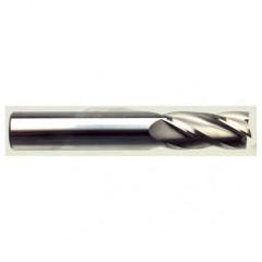 10mm Dia. x 70mm Overall Length 4-Flute Square End Solid Carbide SE End Mill-Round Shank-Center Cut-TiN - Top Tool & Supply