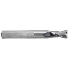 1/2 Dia. x 6 Overall Length 2-Flute Square End Solid Carbide SE End Mill-Round Shank-Center Cut-Uncoated - Top Tool & Supply