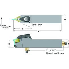 ADDPNN20-4D - 1-1/4 x 1-1/4" Neutral Toolholder - Top Tool & Supply