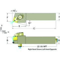 ADSRNR16-4D 1 x 1" RH Toolholder - Top Tool & Supply