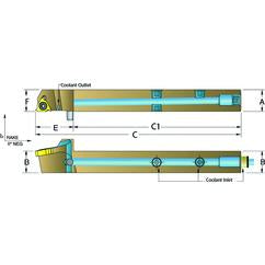 ASEL1616-H16 Jet-Stream Toolholder - Top Tool & Supply