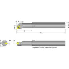 S10R-SDQCL-2 Left Hand 5/8 Shank Indexable Boring Bar - Top Tool & Supply