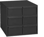 11-5/8" Deep - Steel - 6 Drawers (vertical) - for small part storage - Gray - Top Tool & Supply