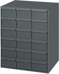 11-5/8" Deep - Steel - 18 Drawers (vertical) - for small part storage - Gray - Top Tool & Supply