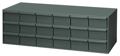 17-1/4" Deep - Steel - 18 Drawer Cabinet - for small part storage - Gray - Top Tool & Supply