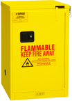 12 Gallon - All Welded - FM Approved - Flammable Safety Cabinet - Self-closing Doors - 1 Shelf - Safety Yellow - Top Tool & Supply