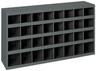 9" Deep Bin - Steel - Cabinet - 32 opening bin - for small part storage - Gray - Top Tool & Supply