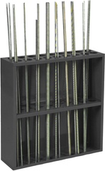 24-1/8 x 6-7/8 x 24'' - 18 Opening Threaded Rod Rack - Top Tool & Supply