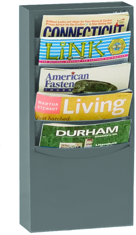 9-3/4 x 4-1/8 x 20-1/4'' - 5 Pocket Literature Rack - Top Tool & Supply