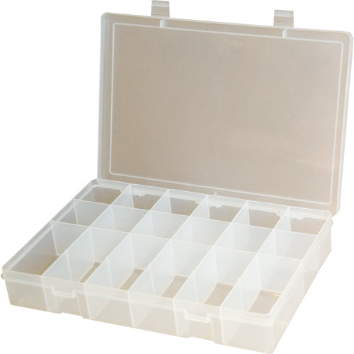 18 COMPARTMENT BOX CLEAR - Top Tool & Supply