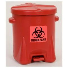 6 GAL POLY BIOHAZ SAFETY WASTE CAN - Top Tool & Supply