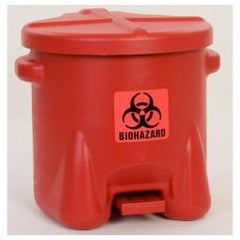 10 GAL POLY BIOHAZ SAFETY WASTE CAN - Top Tool & Supply