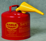 5 GAL TYPE I SAFETY CAN W/FUNNEL - Top Tool & Supply