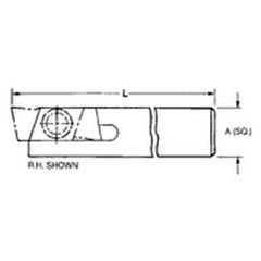 THE738R - 3/8 x 3/8" SH - Mini Groove Toolholder - Top Tool & Supply