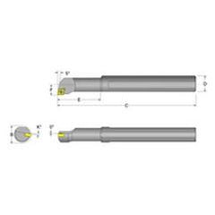 S12S-SCLPR-3 Right Hand 3/4 Shank Indexable Boring Bar - Top Tool & Supply