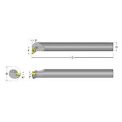 S24U-MDUNL-4 Left Hand 1-1/2 Shank Indexable Boring Bar - Top Tool & Supply