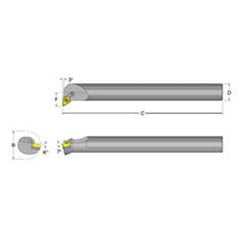 S40V-MDUNL-5 Left Hand 2-1/2 Shank Indexable Boring Bar - Top Tool & Supply