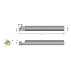 S24U-NER-3 1-1/2" SH; 14" OAL; RH- DorNotch Indexable Threading Boring Bar - Top Tool & Supply