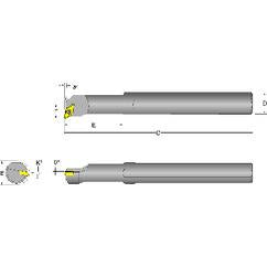 S12S-SDUCL-3 Left Hand 3/4 Shank Indexable Boring Bar - Top Tool & Supply