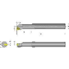 S08M-STUCR-2 Right Hand 1/2 Shank Indexable Boring Bar - Top Tool & Supply