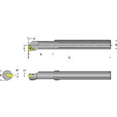 S06M-STUCR-2 Right Hand 3/8 Shank Indexable Boring Bar - Top Tool & Supply