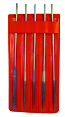 5 Pc. 2" Diamond Length - 5-1/2" OAL - Med Grit - Mini Diamond File Set - Top Tool & Supply