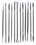 Swiss Pattern Needle File - 12 Pcs.; 6-1/2"; 0 Cut - Top Tool & Supply
