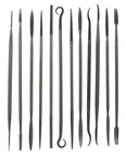 Swiss Pattern Needle File - 12 Pcs.; 6-1/2"; 2 Cut - Top Tool & Supply