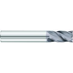 1/2 x 1/2 x 1 x 3 OAL .030 C/R 4 Flute Carbide End Mill - Round Shank-AlCrN Coated - Top Tool & Supply