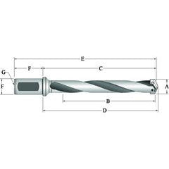 24005H-075F Flanged T-A® Spade Blade Holder - Helical Flute- Series 0.5 - Top Tool & Supply