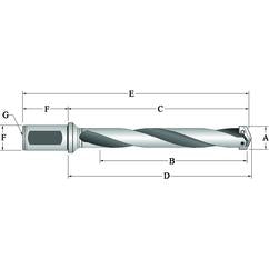 23030H-40FM Flanged T-A® Spade Blade Holder - Helical Flute- Series 3 - Top Tool & Supply