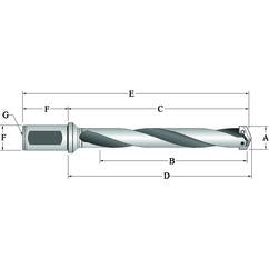 24040H-40FM Flanged T-A® Spade Blade Holder - Helical Flute- Series 4 - Top Tool & Supply