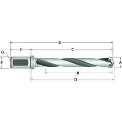 25025H-32FM Flanged T-A® Spade Blade Holder - Helical Flute- Series 2.5 - Top Tool & Supply