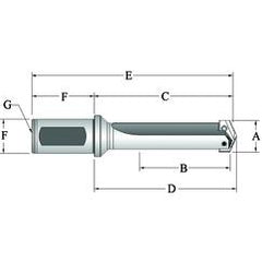 29020S-32FM Flanged T-A® Spade Blade Holder - Straight Flute- Series 2 - Top Tool & Supply