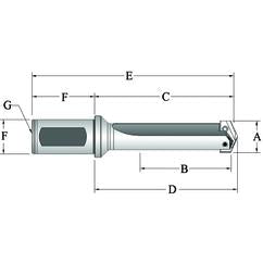 24020S-125F Flanged T-A® Spade Blade Holder - Straight Flute- Series 2 - Top Tool & Supply