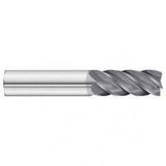 1/2 x 1/2 x 1-1/4 x 3 OAL Square 5 Flute Carbide End Mill - Round Shank-AlCrN Coated - Top Tool & Supply