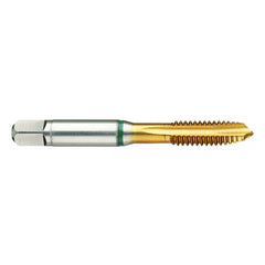 ‎1/4-28 3FL 2B Cobalt Spiral Point Plug Green Ring Tap-TiN - Top Tool & Supply