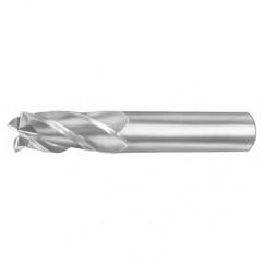 2mm Dia. x 50mm Overall Length 3-Flute Square End Solid Carbide SE End Mill-Round Shank-Center Cut-AlTiN - Top Tool & Supply