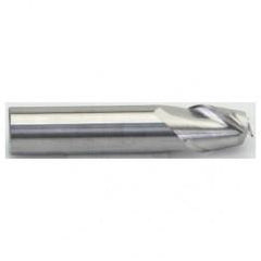 1/2" Dia. - 2-1/2" OAL -  Carbide for Aluminum ALU-S-45°-HPStub End Mill - 2 FL - Top Tool & Supply