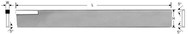 3/16 x 1 x 6" - RH Brazed Hard Steel - Cut-Off Blade - Top Tool & Supply