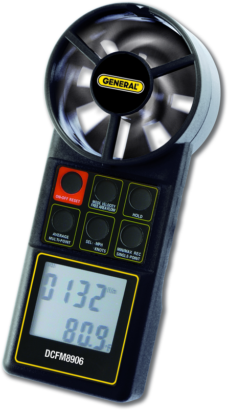 #DCFM8906 Digital Airflow Meter - Top Tool & Supply