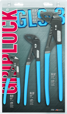 Channellock Griplock Plier Set -- #GLS3; 3 Pieces; Includes: 6"; 10" & 12" - Top Tool & Supply