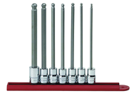 7PC SAE LONG BALL HEX BIT SKT SET - Top Tool & Supply