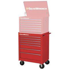 27" 7 DRAWER ROLLER CABINET RED - Top Tool & Supply