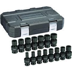 15PC 1/2" DR 6PT METRIC UNIV IMPACT - Top Tool & Supply